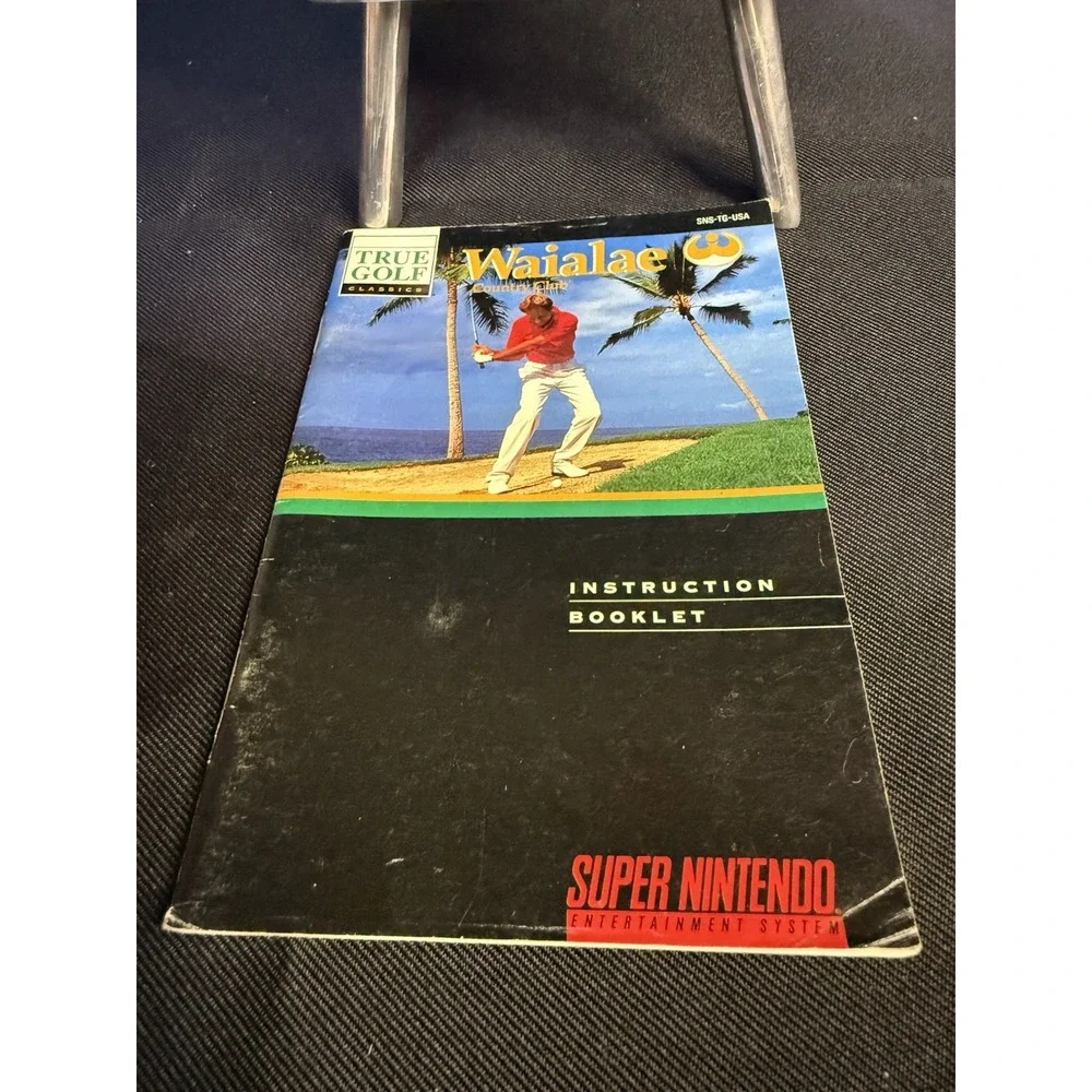 True Golf Waialae Country Club Super Nintendo SNES Cartridge Manual SNS-TG-USA